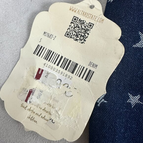 Altard State Womens Star-Patterned Denim Skort Size Small - Blue - Picture 5 of 7